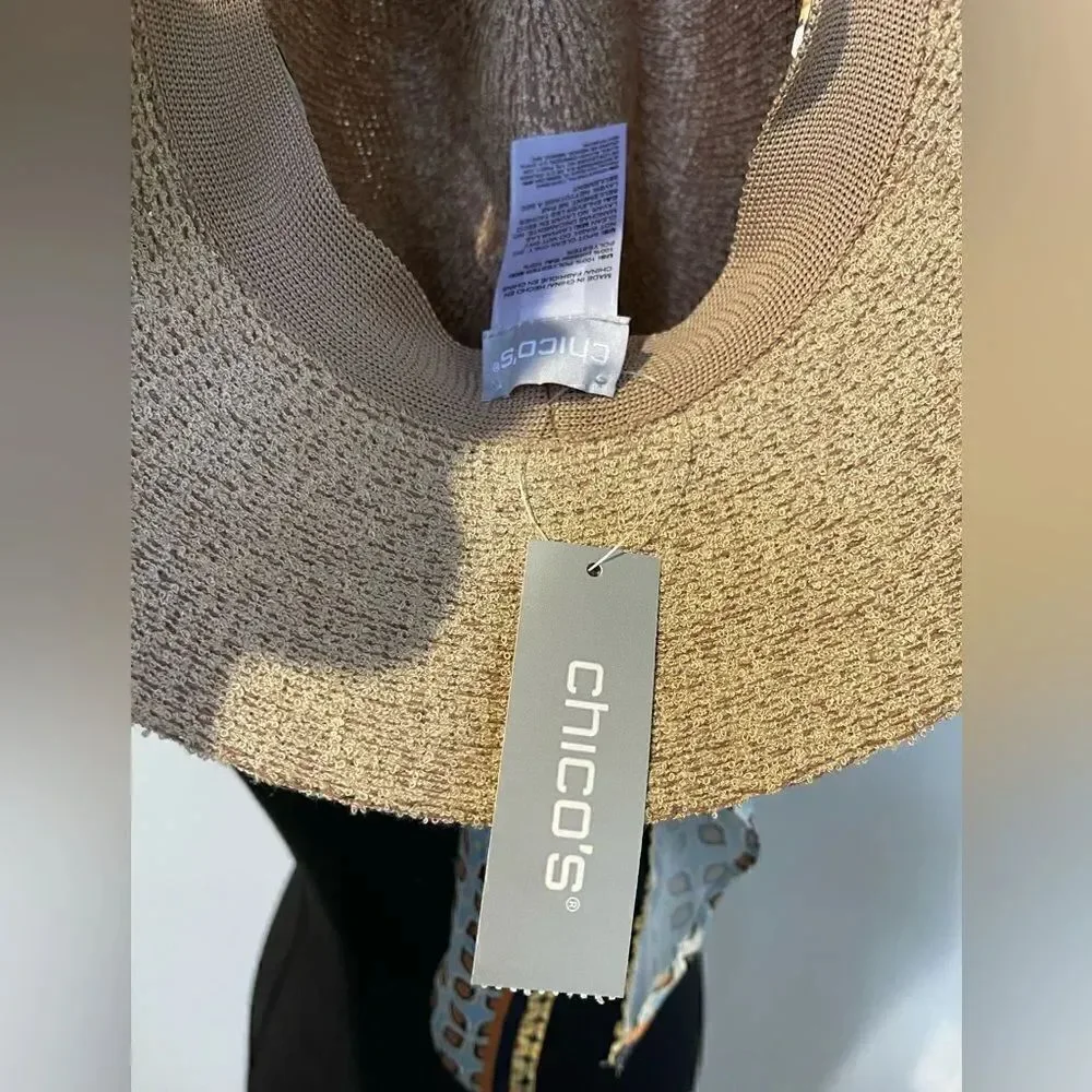 Chicos Sun Hat with Ribbon
